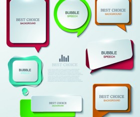 Shiny paper banner vector material 02