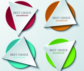 Shiny paper banner vector material 03