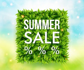 Shiny summer sale background vector 01