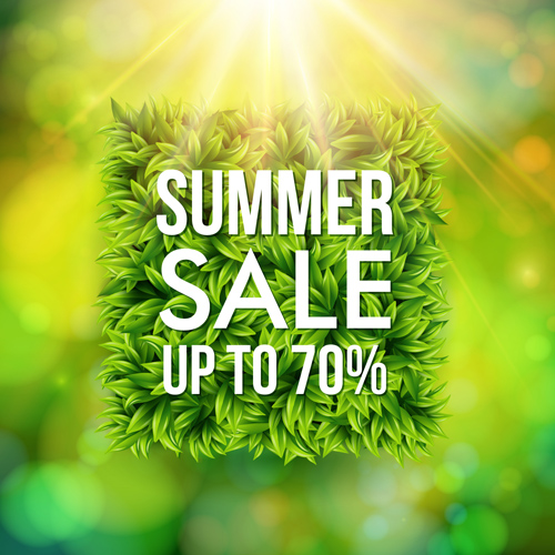 Shiny summer sale background vector 02