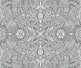 Sketch abstract floral vector seamless pattern 01