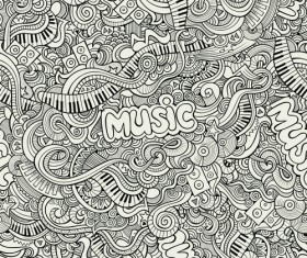 Sketch abstract floral vector seamless pattern 04