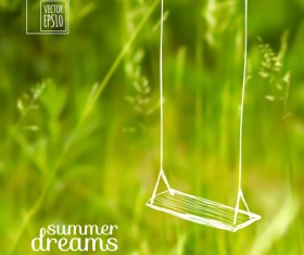 Summer dreams creative background vector