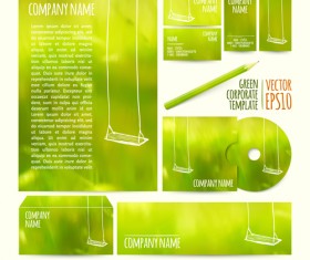Summer green company kit vector