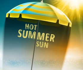 Travel summer beach background set vector 09