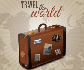 Travel world retro background graphic