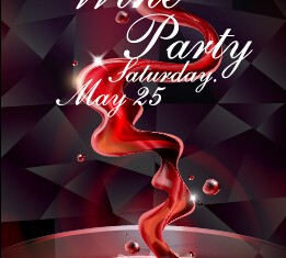 Various of party poster creative vector 03