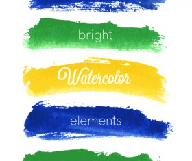 Vector banner watercolor design elements 01