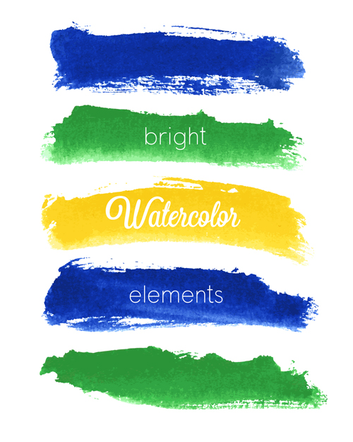 Vector banner watercolor design elements 01