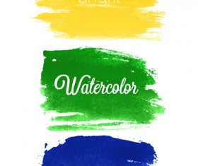 Vector banner watercolor design elements 02