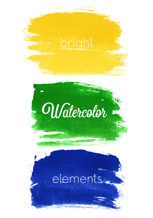 Vector banner watercolor design elements 02