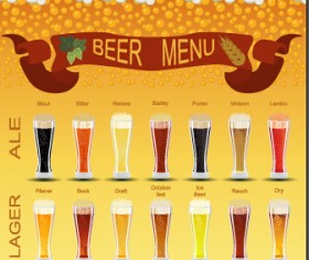 Vector beer menu creative design graphic 01
