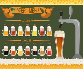 Vector beer menu creative design graphic 02