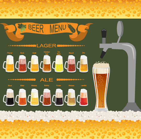 Vector beer menu creative design graphic 02