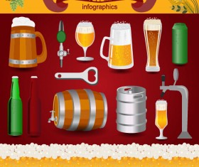 Vector beer menu creative design graphic 03