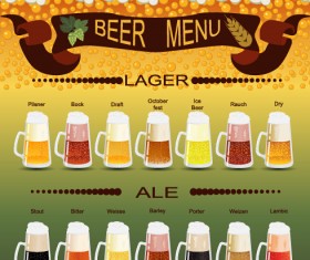 Vector beer menu creative design graphic 04
