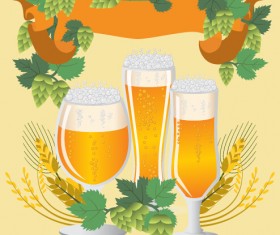 Vector beer menu creative design graphic 05