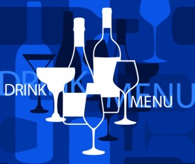 Vector cover wine menu design graphics 01
