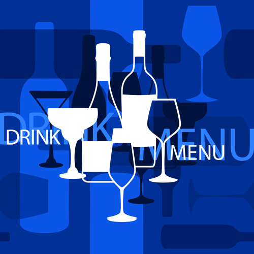 Vector cover wine menu design graphics 01