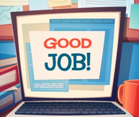 Vector retro advertising poster template material 04