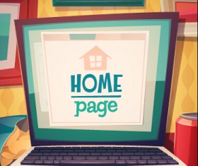 Vector retro advertising poster template material 06