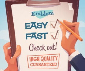 Vector retro advertising poster template material 07