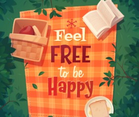 Vector retro advertising poster template material 10