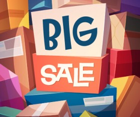 Vector retro advertising poster template material 12