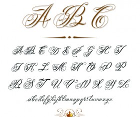 Vector retro calligraphic elements material set 03