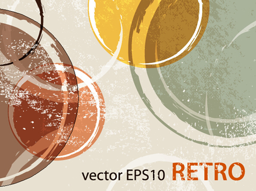 Vector set retro grunge background graphics 01