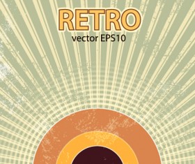 Vector set retro grunge background graphics 04