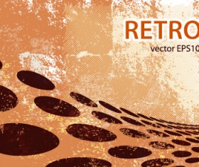 Vector set retro grunge background graphics 05