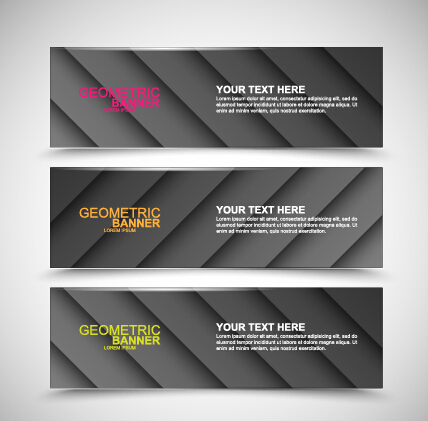 Vector web banners creative design graphics set 01