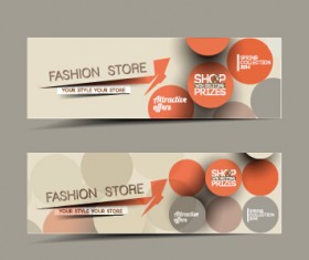Vector web banners creative design graphics set 03