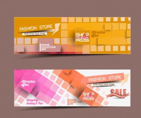 Vector web banners creative design graphics set 04