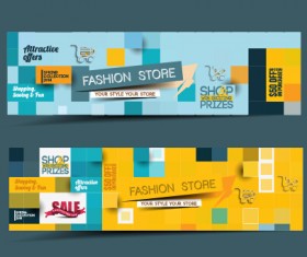 Vector web banners creative design graphics set 06