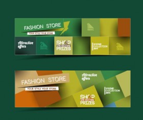 Vector web banners creative design graphics set 08