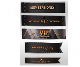 Vintage style VIP banners vector material 01