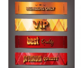 Vintage style VIP banners vector material 02