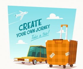 Vintage traveling style background art 02