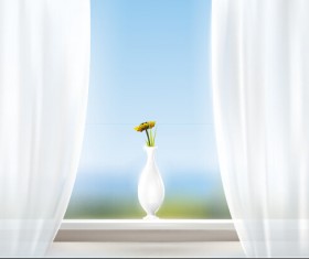 Warm windows design vector art 01