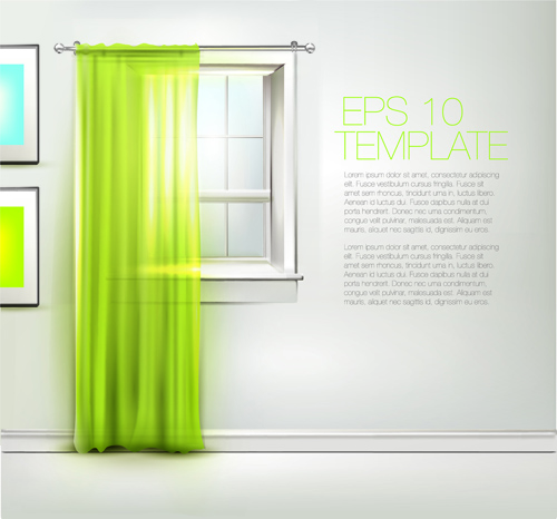 Warm windows design vector art 05