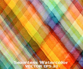 Watercolor checkered pattern seamless vector