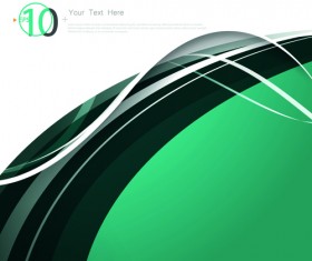 White and green background with abstract elements vector