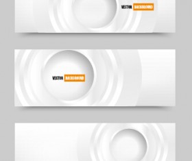 White paper banner vectora material 02