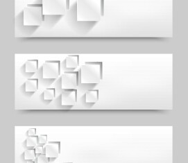 White paper banner vectora material 03