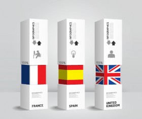 World flags with infographics design vector 01