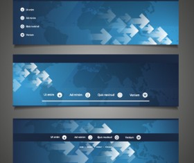 World maps and modern banners vector 03