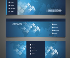 World maps and modern banners vector 04
