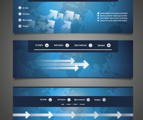 World maps and modern banners vector 05